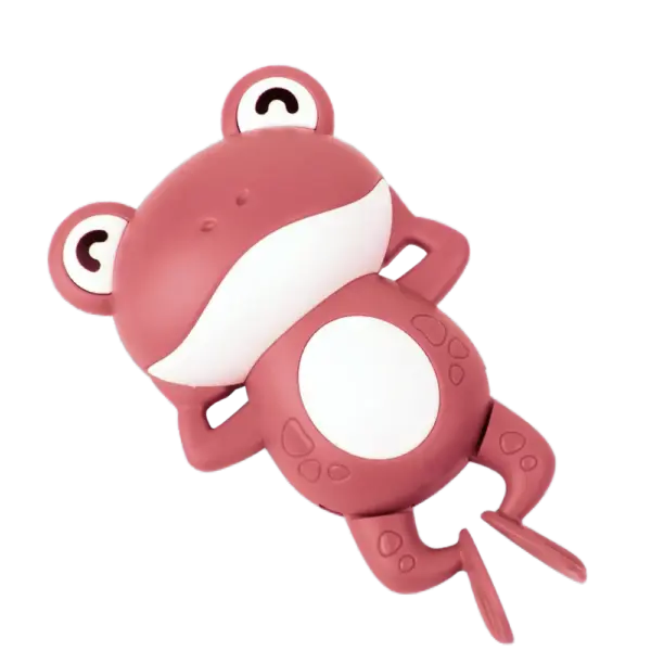 Træk op badedyr - Frø pink