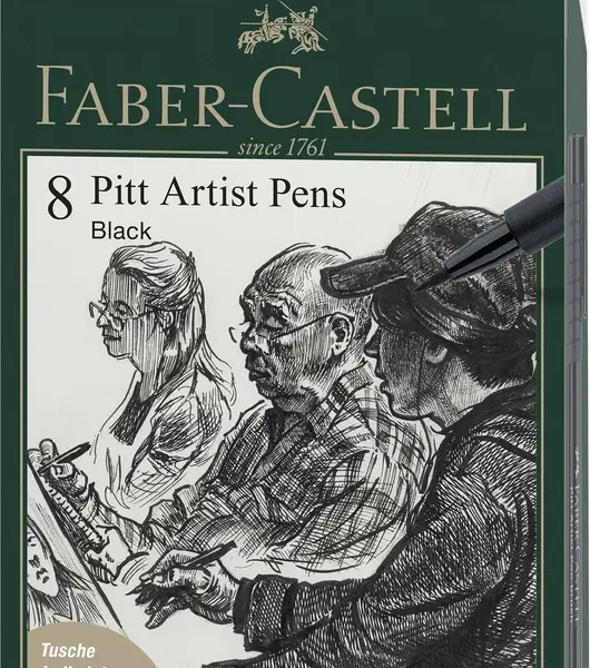Tusser Pitt Artist Pen Sort 8 Ass