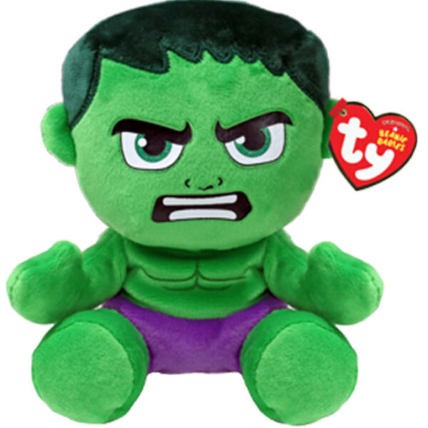 Ty Bamse - Beanie Babies - 17 cm - Marvel Hulk