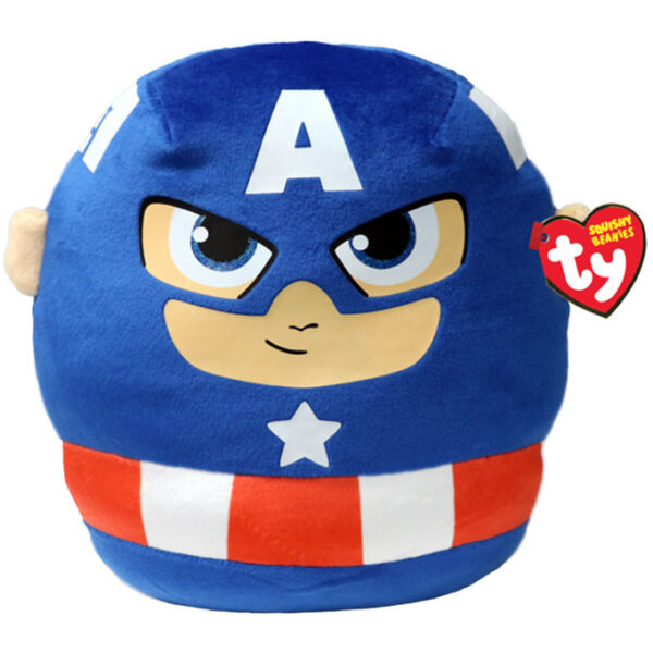 Ty Bamse - Squishy Beanies - 25 cm - Marvel Captain America Ty Bamse - Squishy Beanies - 25 cm - Marvel Captain America