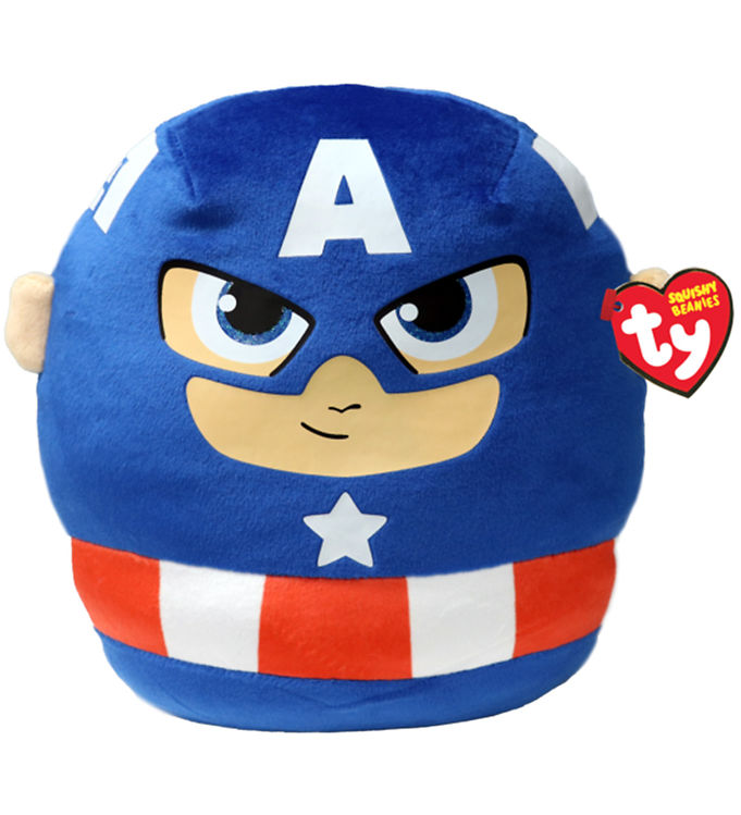 Ty Bamse - Squishy Beanies - 25 cm - Marvel Captain America
