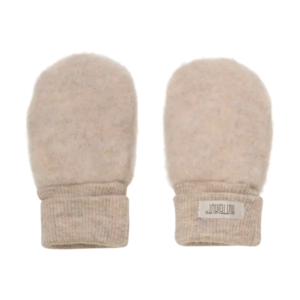 Uld Fleece Vanter - Camel melange - 50/56