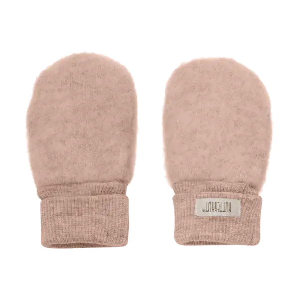 Uld Fleece Vanter - Mahogany rose - 86/92