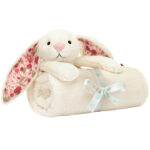 Jellycat Nussetæppe - 56x70 cm - Blossom Cream Bunny Berry