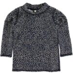 Soft Gallery Badebluse - UV50+ - Dress Blue m. Leopard