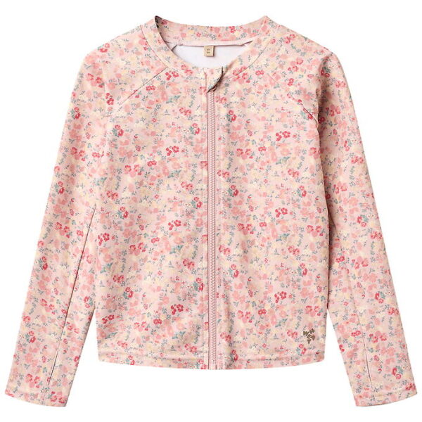 Wheat Badebluse - UV40+ - Zip - Ada - Powder Flowers And Seashel