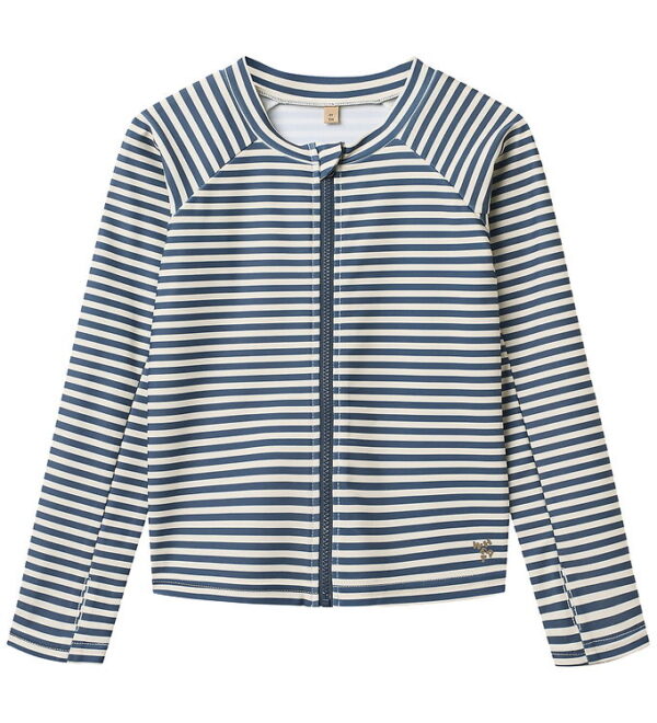 Wheat Badebluse - Uv40+ - Zip - Ada - Blue Stripe