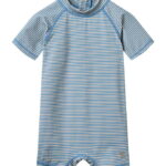 Wheat Badeheldragt - UV40+ - Cas - Blue Swim Stripe