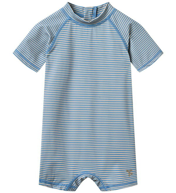 Wheat Badeheldragt - UV40+ - Cas - Blue Swim Stripe