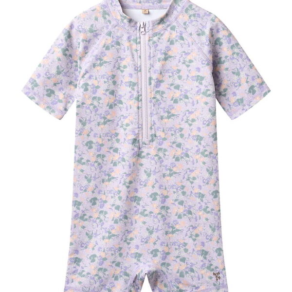 Wheat Badeheldragt - UV40+ - Cas - Purple Light Petunias