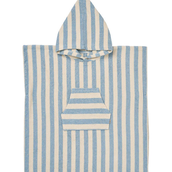 Wheat Badeponcho - Lille - Frotté - Blue Swim Stripe Wheat Badeponcho - Lille - Frotté - Blue Swim Stripe