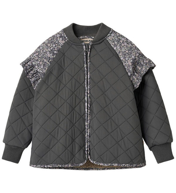 Wheat Termojakke - Ellas - Black Sea m. Blomster