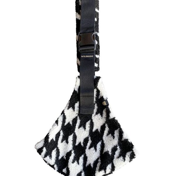 Wildride Bæresele - Teddy Houndstooth - Hvid/Black Pied de poule