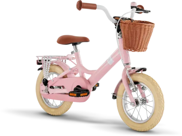 Youke Classic 12,Alu legecykel med kurv retro rose