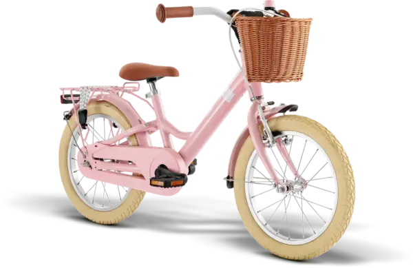 Youke Classic 16,Alu legecykel med kurv retro rose