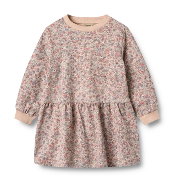Zenia Sweat Kjole - Rose dust flowers - 3 ÅR