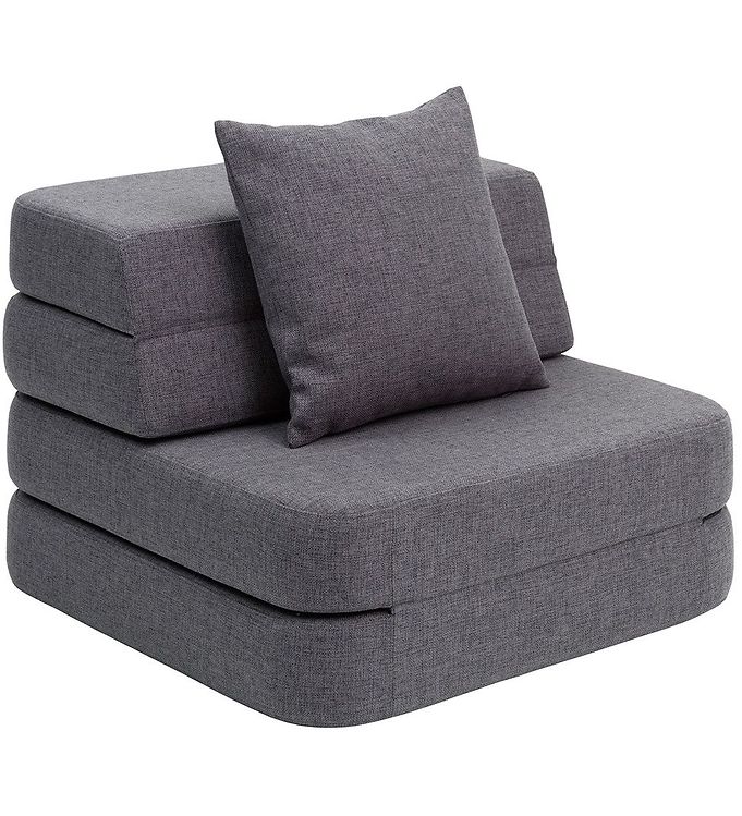 by KlipKlap Foldesofa - 3 Fold Single - 70 cm - Blue Grey/Grey by KlipKlap Foldesofa - 3 Fold Single - 70 cm - Blue Grey/Grey