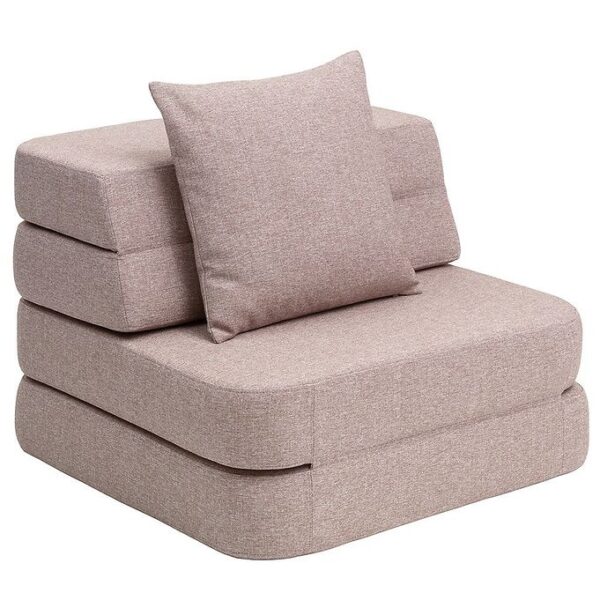 by KlipKlap Foldesofa - 3 Fold Single - 70 cm - Soft Rose/Rose