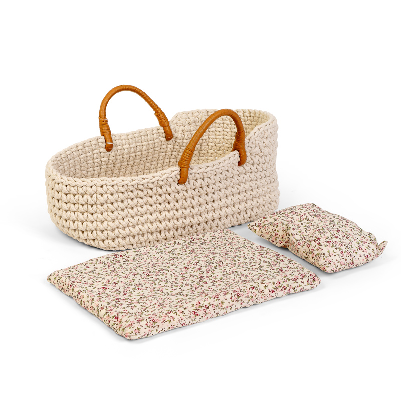 byASTRUP | Dukkelift strikket kurv - til dukke 30 cm