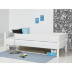 Amon Enkeltseng Med Sengehest - Hvid