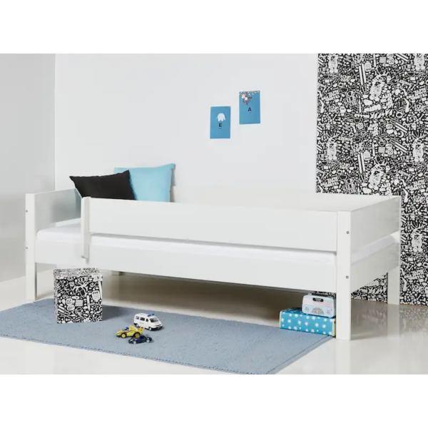 Amon Enkeltseng Med Sengehest - Hvid