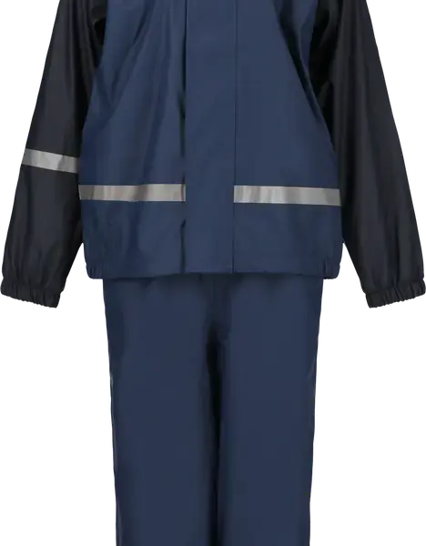 Augus Regnsæt m. Fleece - Dark Denim - 98