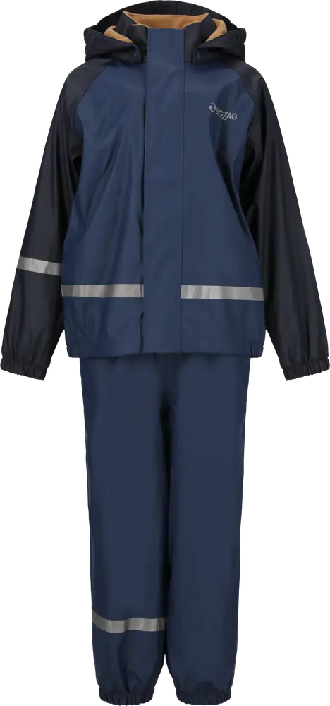 Augus Regnsæt m. Fleece - Dark Denim - 98