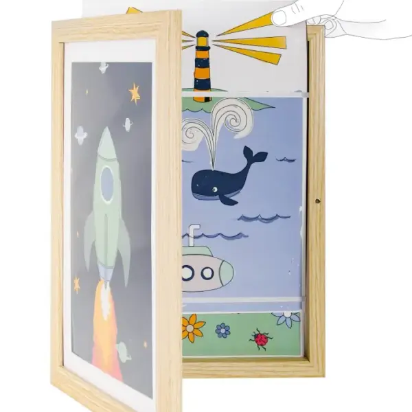 Billedramme til tegninger - A4 - Wood