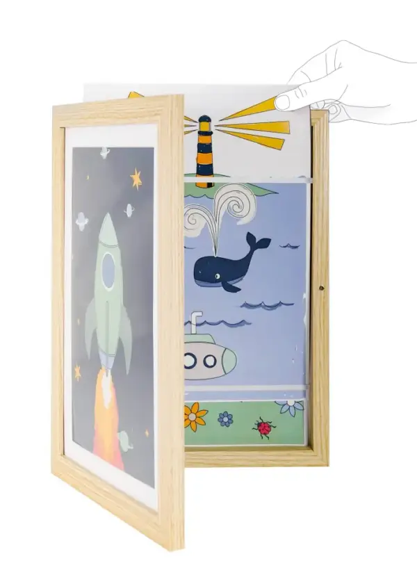 Billedramme til tegninger - A4 - Wood