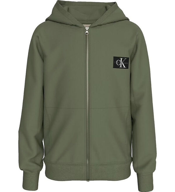 Calvin Klein Cardigan - Badge - Thyme Green