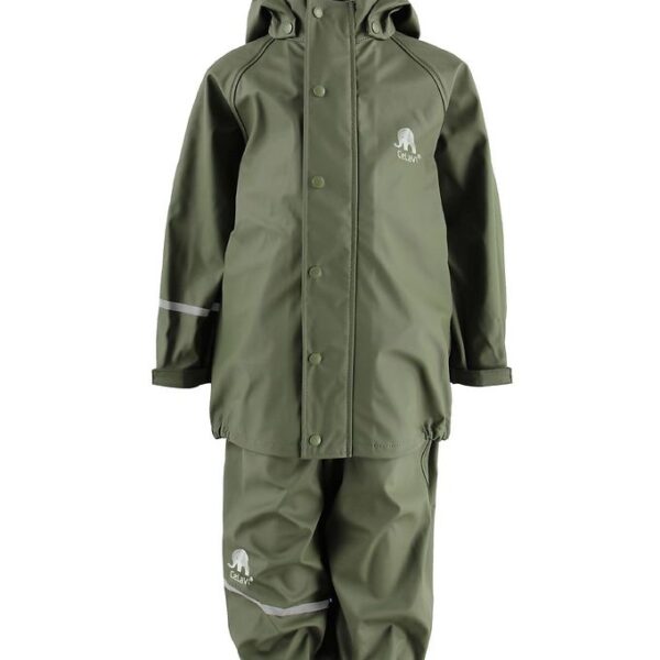 CeLaVi Regntøj m. Seler - PU - Armygrøn