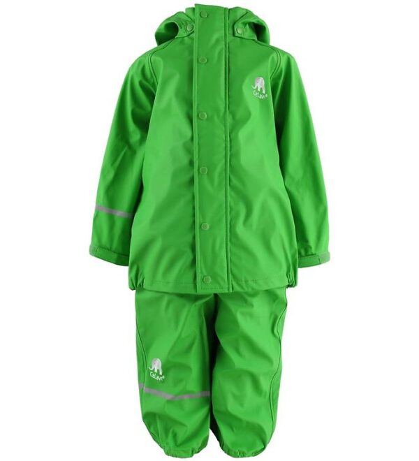 CeLaVi Regntøj m. Seler - PU - Grøn