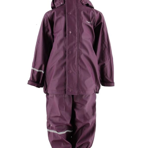 CeLaVi Regntøj m. Seler - PU - Mørkelilla