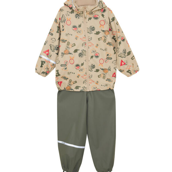 CeLaVi Regntøj m. Seler - PU - Mulled Basil m. Print