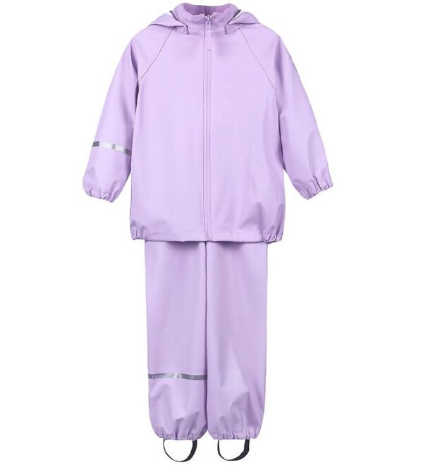 CeLaVi Regntøj m. Seler - Recycled PU - Purple Rose