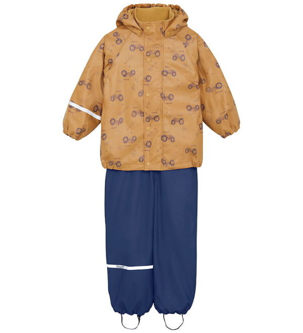 CeLaVi Regntøj m. Seler/Fleece - Recycle PU - Apple Cinnamon m.