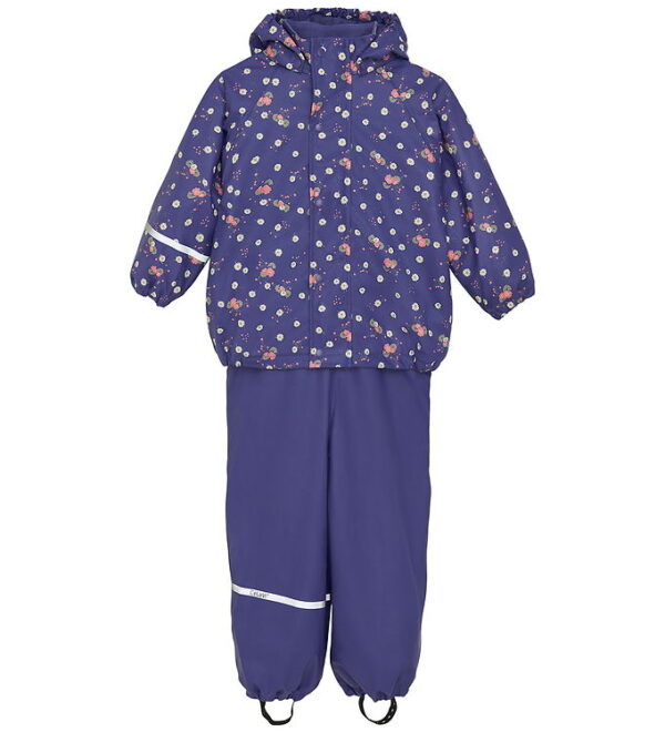 CeLaVi Regntøj m. Seler/Fleece - Recycle PU - Skipper Blue m. Pr