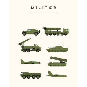 Citatplakat Plakat - Børneplakat - Militær - A3
