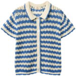 Copenhagen Colors Cardigan - Hæklet - Ocean Blue/Cream