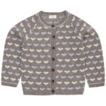 Copenhagen Colors Cardigan - Strik - Naturalmel/Dusty Blue Comb
