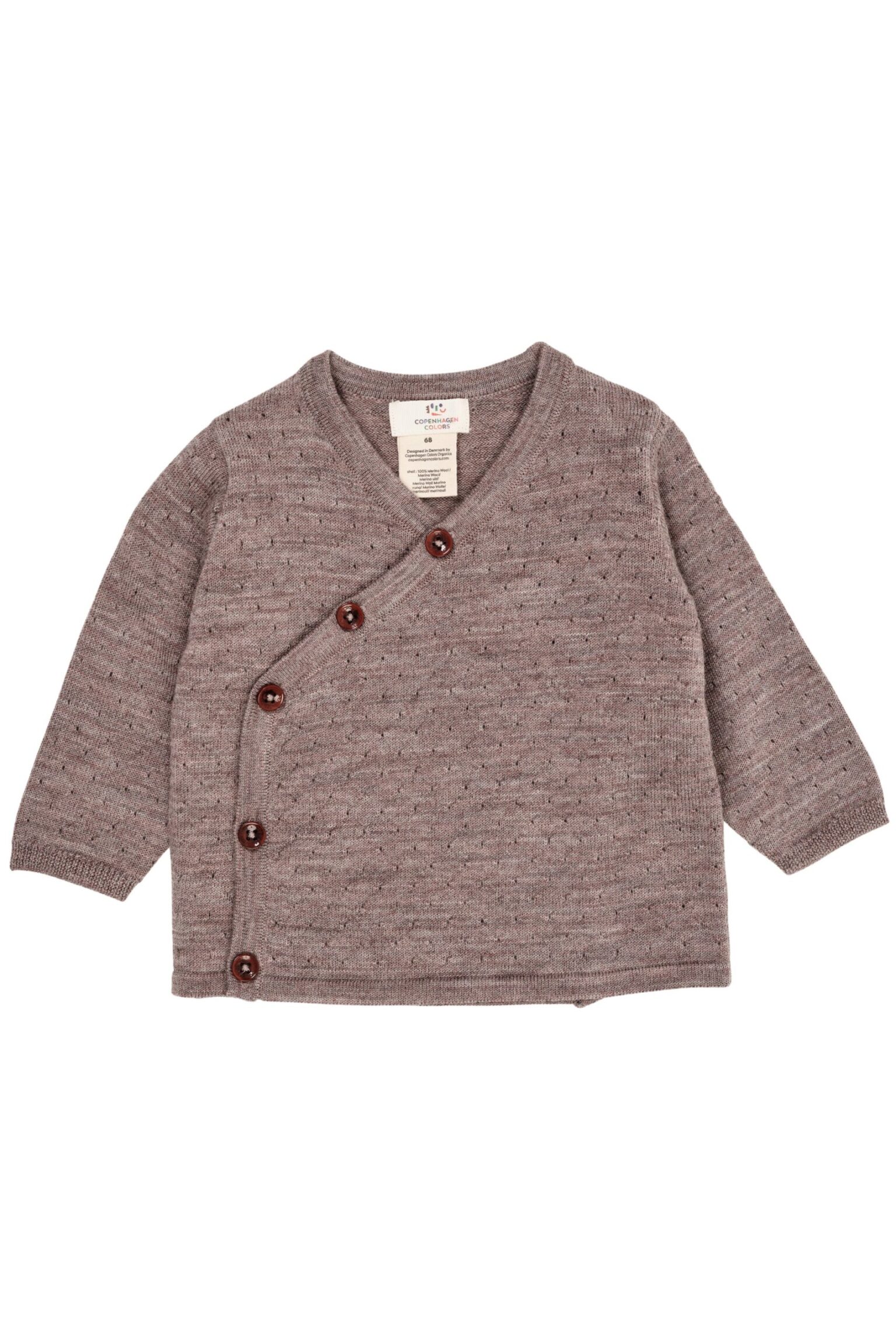 Copenhagen Colors Merino Cardigan - Natural Melange - 50 cm Copenhagen Colors Merino Cardigan - Natural Melange - 50 cm
