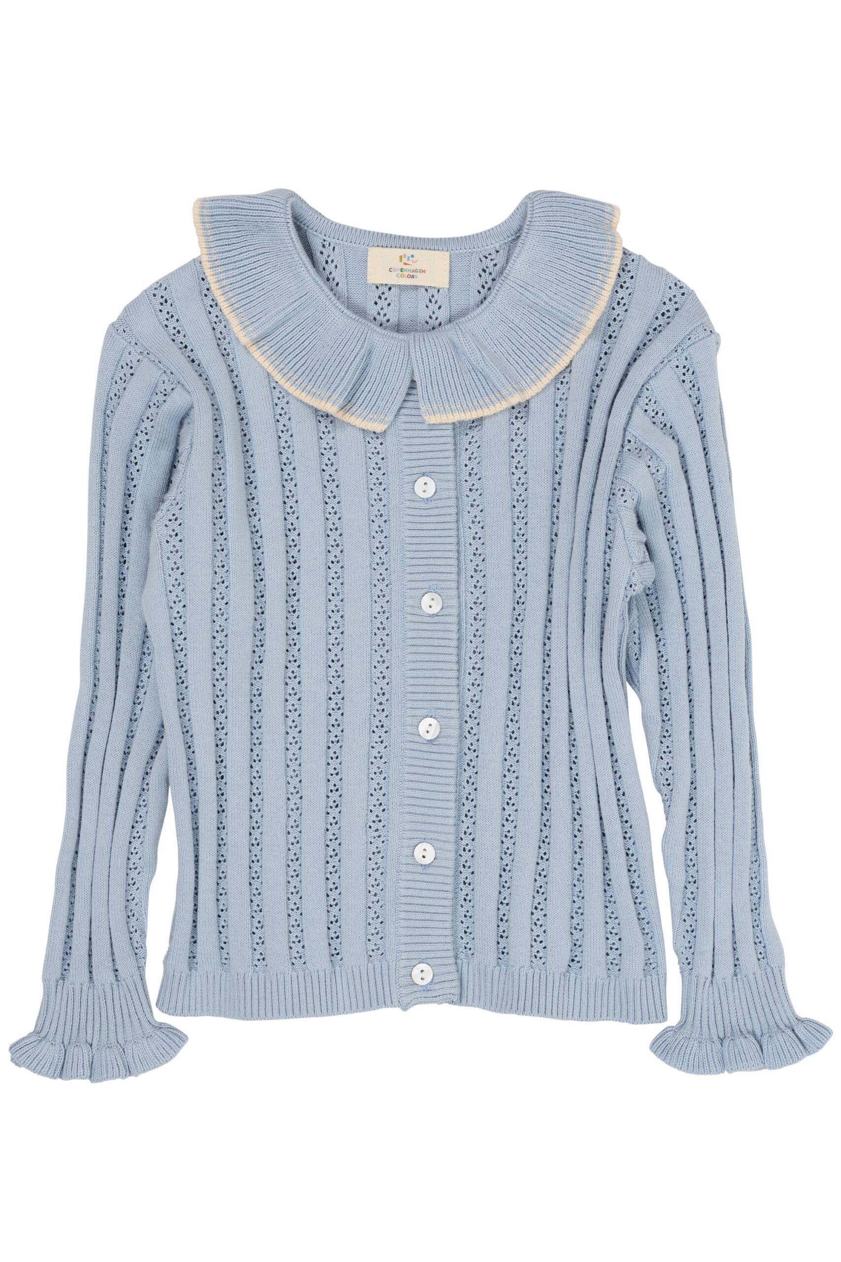 Copenhagen Colors Strik Cardigan - Dusty Blue - 80 cm