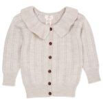 Copenhagen Colors Strik Cardigan - Pale Cream Melange - 92 cm
