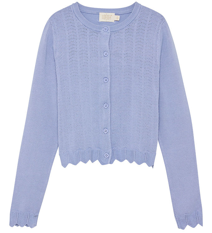 Creamie Cardigan - Pointelle - Blue Lustre
