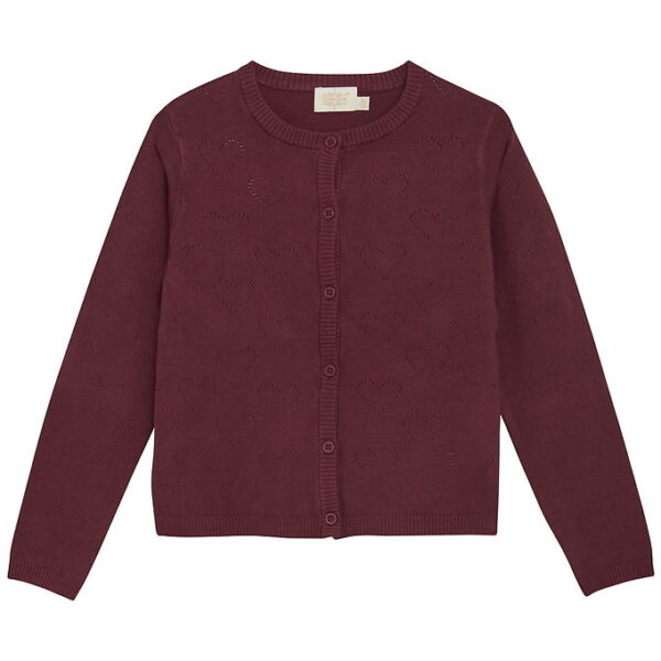 Creamie Cardigan - Viskose/Nylon - Pointelle - Vineyard Wine