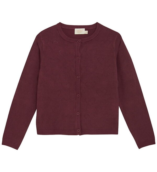 Creamie Cardigan - Viskose/Nylon - Pointelle - Vineyard Wine