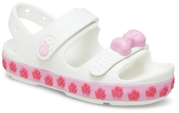 Crocband Cruiser Pet Sandal T - WHITE/PINK - 27/28