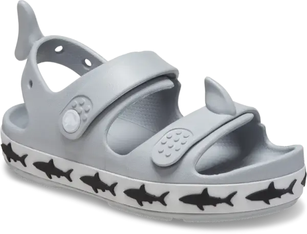 Crocband Cruiser Shark Sandal - LIGHT GREY - 25/26