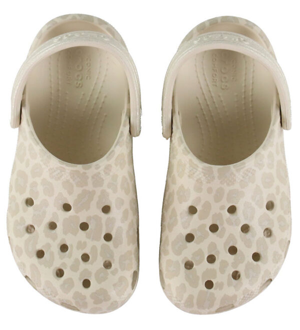 Crocs Classic Sandaler - Animal Glitter Clog K - Almond Tint/Leo