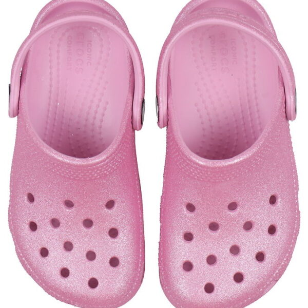 Crocs Sandaler - Classic Glitter Clog K - Pink Tweed Glitter